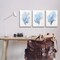 Stupell Industries Indigo Coral Watercolors 3pc Canvas Wall Art Set Design by Petal Prints Design